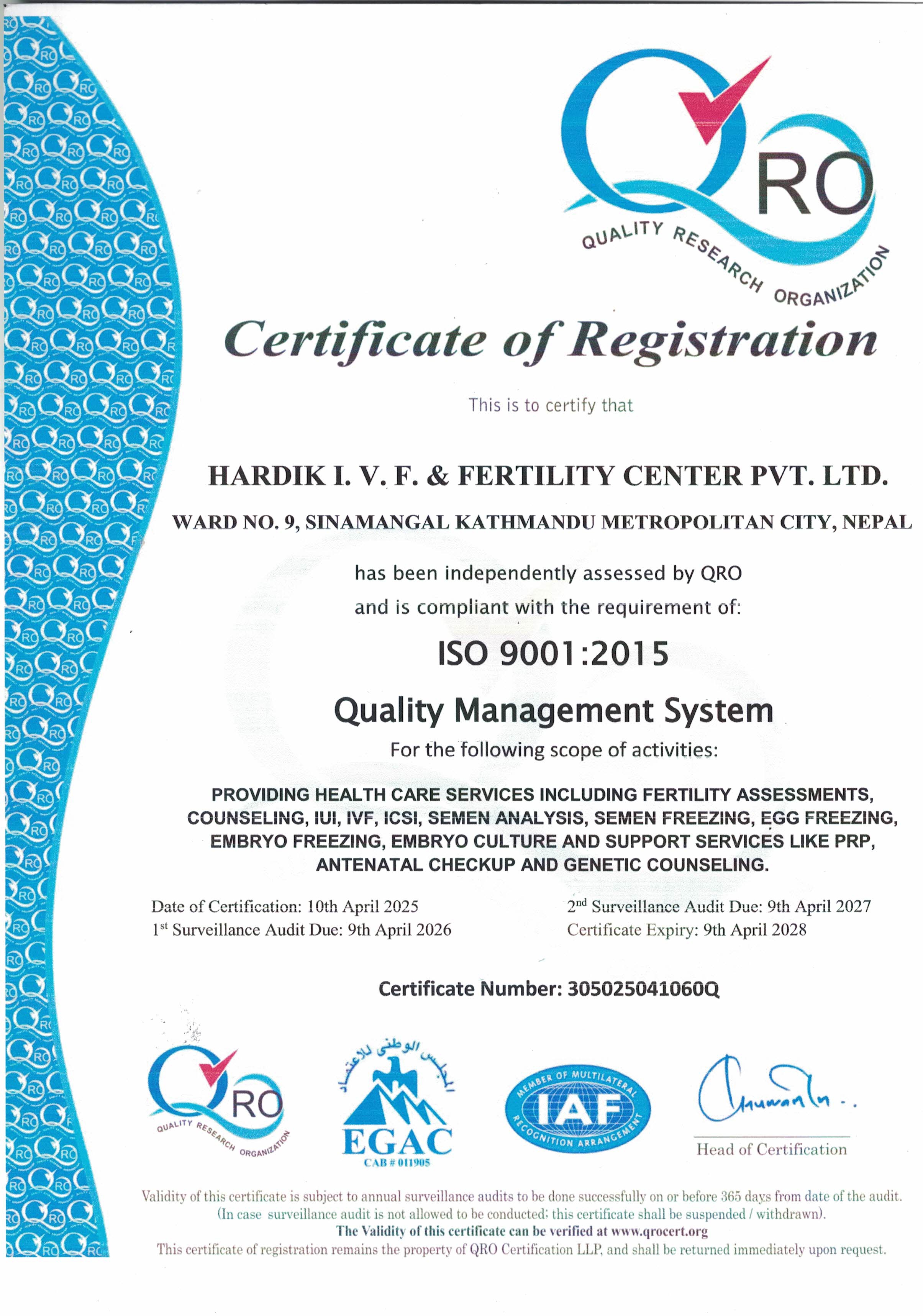 Certificate 1